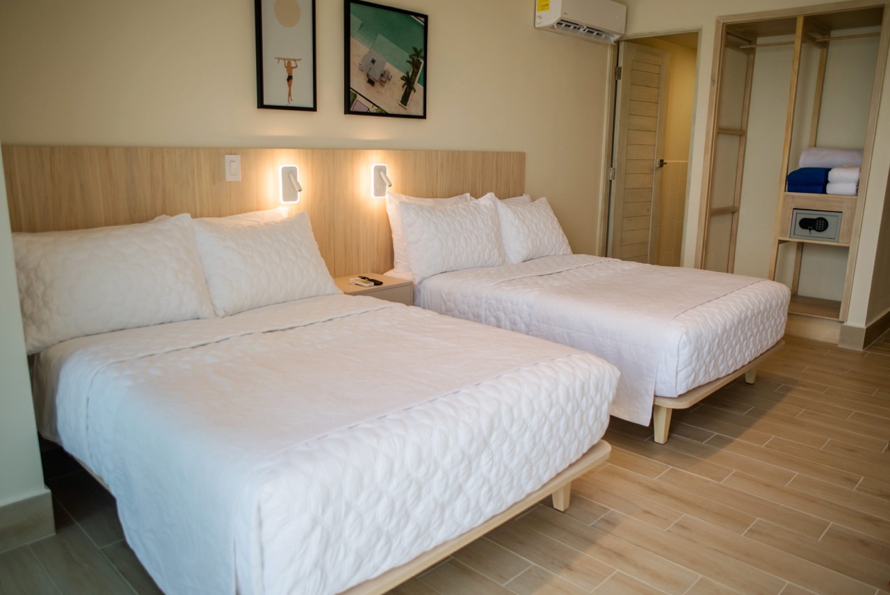 Bedroom and closet area in Radisson Suite 502b